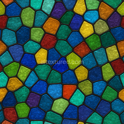 Detailed Stained Glass Texture Seamless 1024X1024