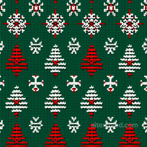 Knitted Christmas Pattern Texture in Green, Red, and White All Christmas Digital paper texture preview