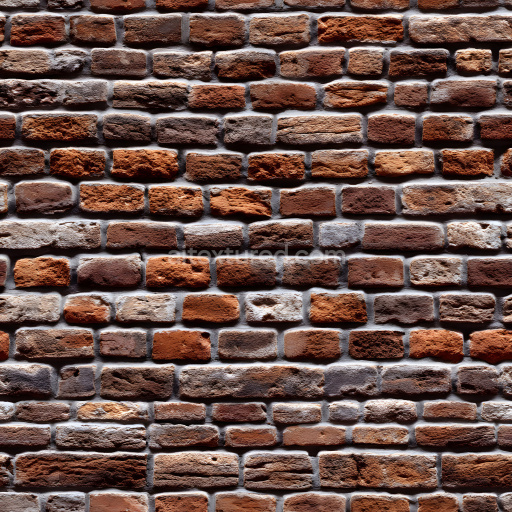Seamless 3D Cracked Brick Wall PBR Texture with Realistic Holes and Weathered Surface
