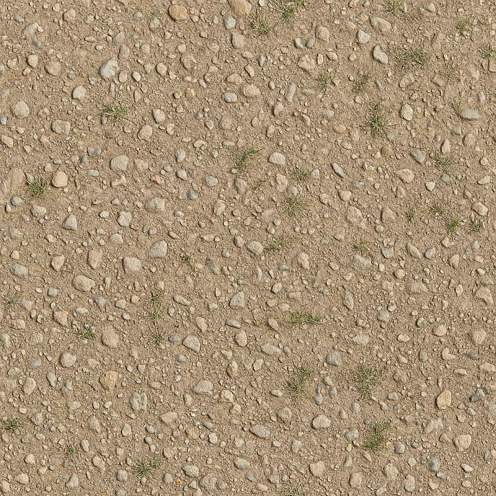 Gravel Compacted With Pebble Embedded And Dry Surface Rough Wear Asphalt seamless PBR texture preview
