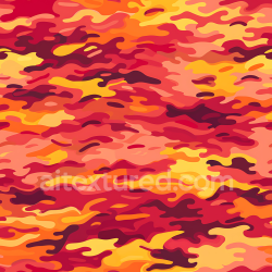 seamless Seamless 3D Stylized Red-Orange Camouflage PBR Texture with Abstract Organic Shapes texture 8k free download PBR