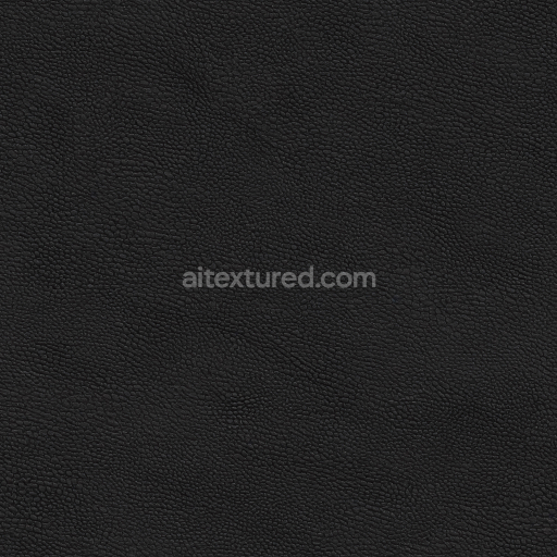 Seamless 3D PBR Texture of Black Pebbled Leather with Fine Grain