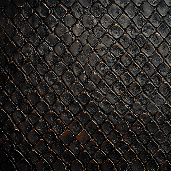 Dark Scaled Skin Featuring Glossy, High-Relief Scales and Subtle Roughn… seamless PBR texture preview