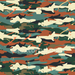 seamless Seamless 3D Stylized Woodland Camouflage PBR Texture with Abstract Shapes and Lightning Elements texture 8k free download PBR