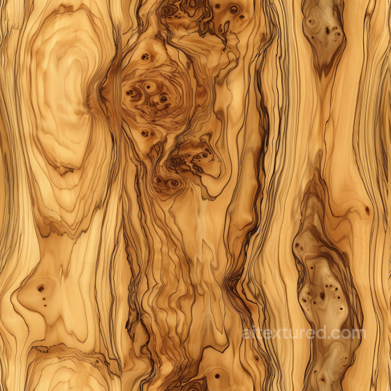 olive wood PBR texture with rich knots and swirling grain pattern Wood texture preview