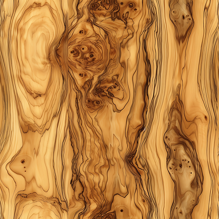 Olive Wood With Rich Knots And Swirling Grain Pattern seamless PBR texture preview