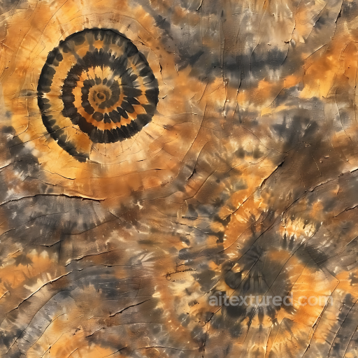 Tie-Dye Style Camouflage PBR Texture with Organic Spiral Patterns in Earth Tones seamless Color Camouflage PBR texture