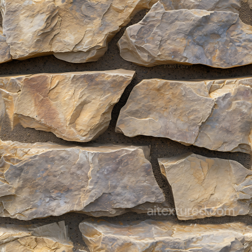 Weathered Sandstone Stone Wall PBR Texture with Natural Cracks and Rough Surface seamless Stone PBR texture