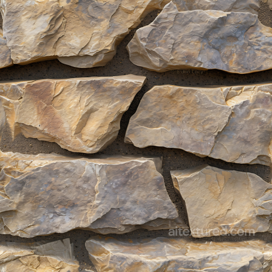 Weathered Sandstone Stone Wall PBR Texture with Natural Cracks and Rough Surface Stone texture preview
