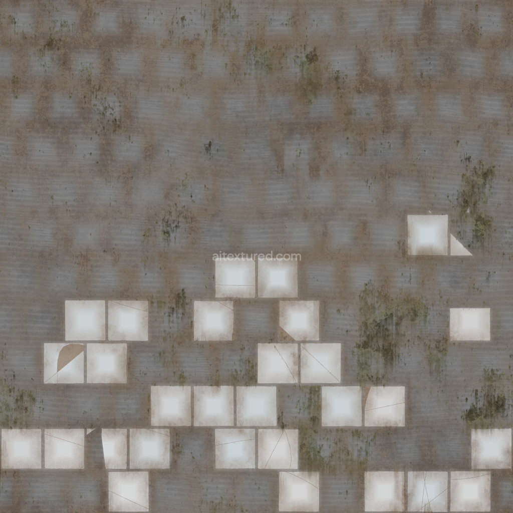 Seamless PBR tiles texture with base color and detail