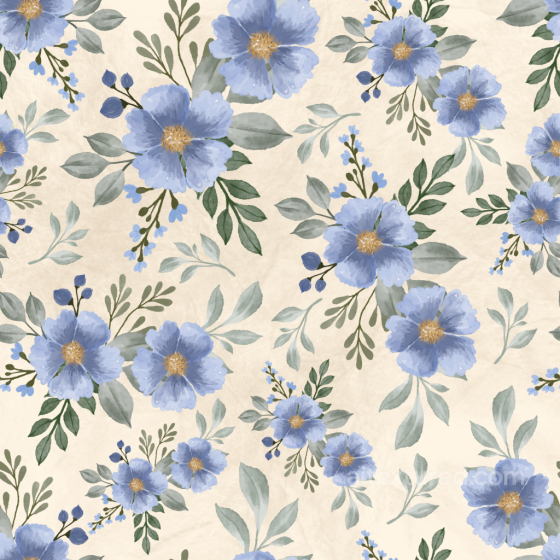 Flower Texture of Delicate Blue Flowers on Cream Fabric Background Flower texture preview