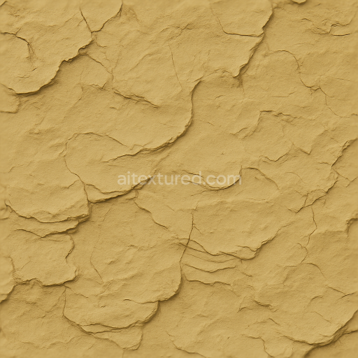 Seamless 3d texture pbr 8k of soft yellow mud with mud peel and mud layers visible