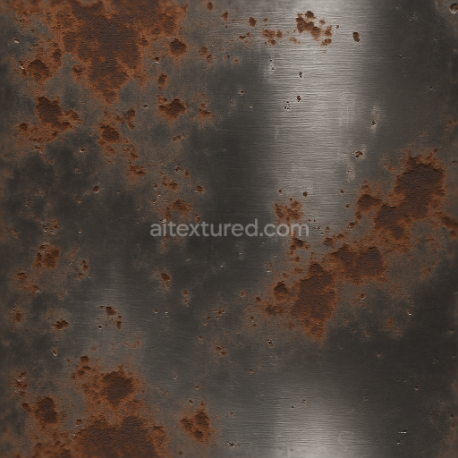 Seamless 3d texture pbr 8k oxidized iron furniture metal surface