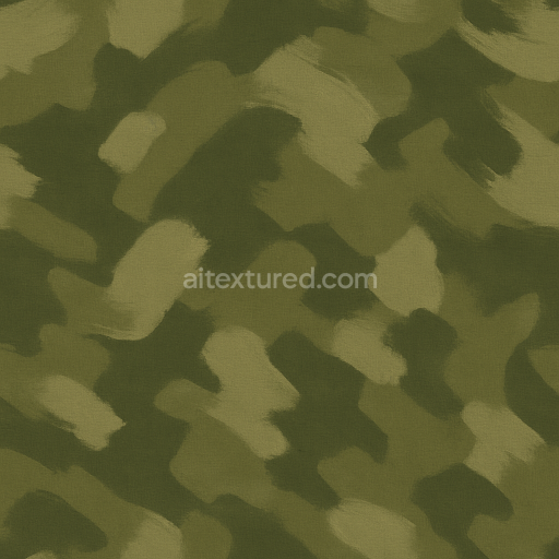 Seamless 3D Texture PBR 8K Olive Drab Brush Stroke Camouflage Fabric