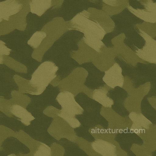 Olive Drab Brush Stroke Camouflage Fabric seamless Color Camouflage PBR texture