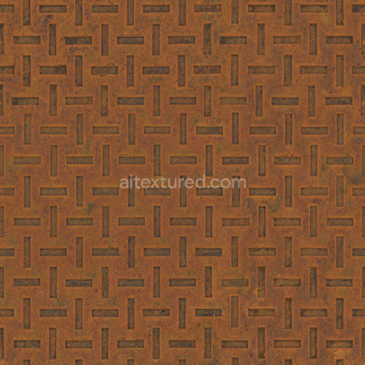 Rusty Metal Grate — Metal Grate Rusty Rusty Rust Metallic — PBR seamless 3D texture