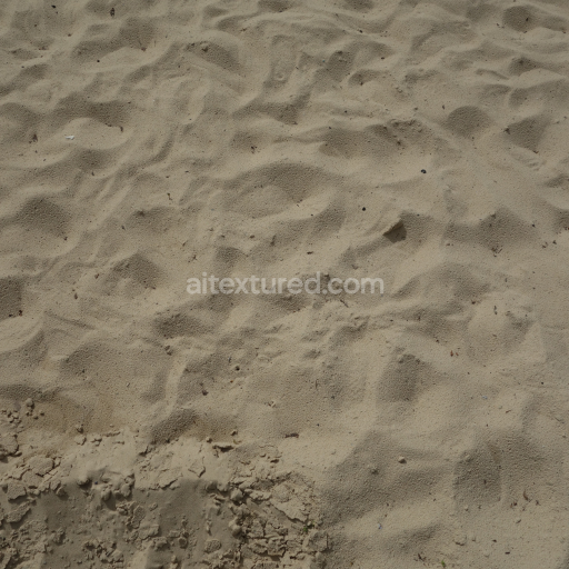 Preview — High-Resolution PBR Sand Texture with Natural Footprints and Debris
