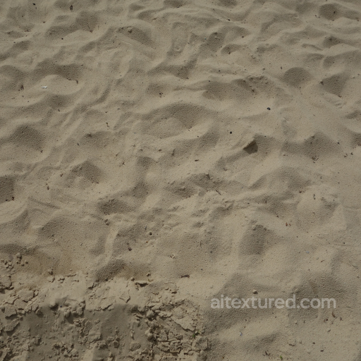 PBR Sand Texture with Natural Footprints and Debris seamless Sand-soil PBR texture