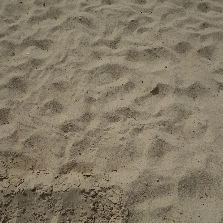 Sand with Natural Footprints and Debris seamless PBR texture preview