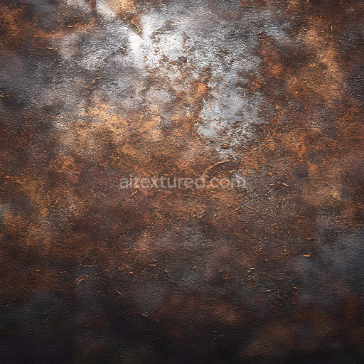 Seamless 3D Rusty Cracked Metal PBR Texture with Corroded Surface Detailing