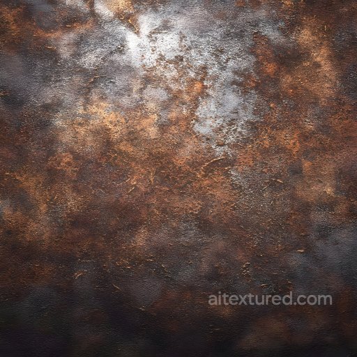 Rusty Cracked Metal PBR Texture with Corroded Surface Detailing seamless Rust PBR texture