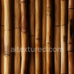 seamless Seamless 3D PBR Texture of Glossy Polished Bamboo Culms with Rich Brown Tones texture 8k free download PBR