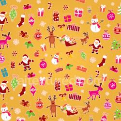 seamless Seamless 3D PBR Christmas digital paper texture with colorful holiday icons texture 8k free download PBR