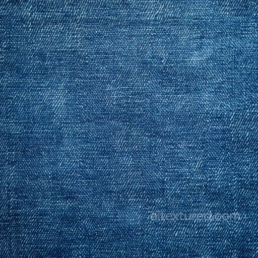 Denim jeans - textured cracked denim fabric PBR texture in deep blue with distressed weave pattern texture preview