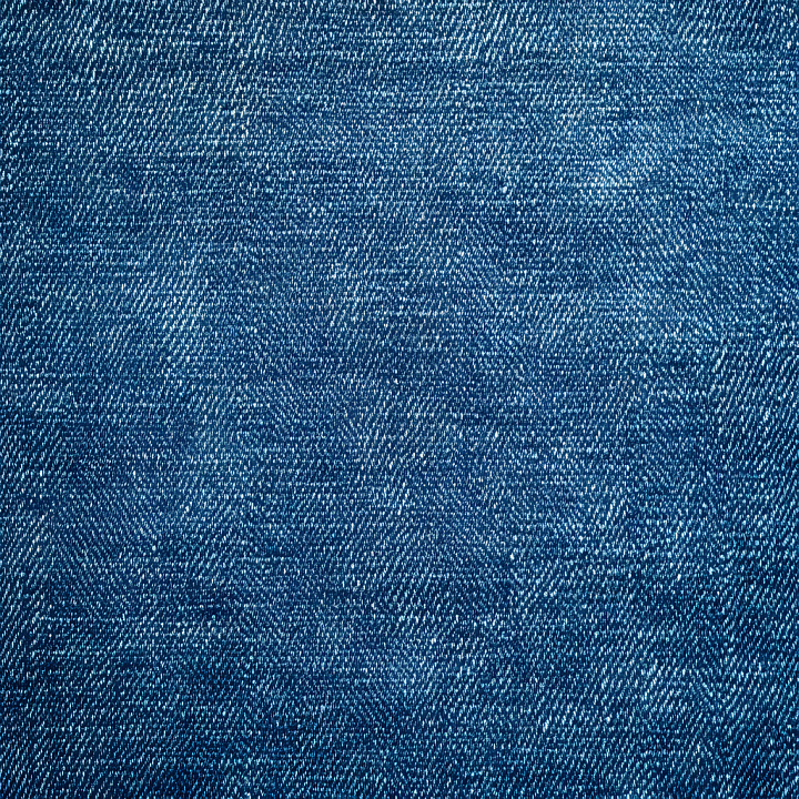Textured Cracked Denim Fabric In Deep Blue With Distressed Weave Pattern seamless PBR texture preview