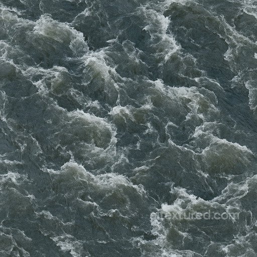 Rough River Seamless Texture seamless Water PBR texture