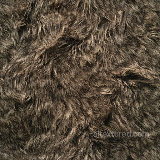 Shaggy Fur Brown Leather Texture with Realistic Hair Strands seamless Leather PBR texture