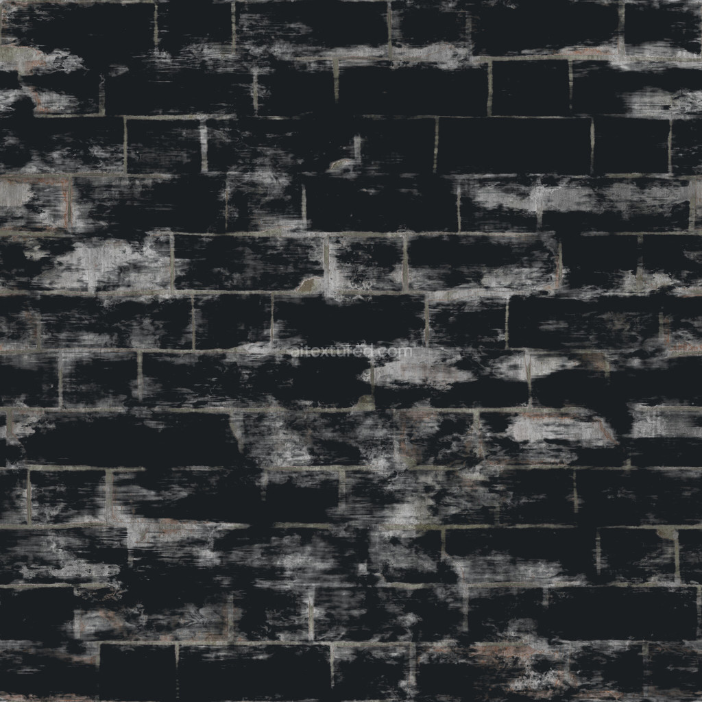 Seamless painted bricks texture in dark tones