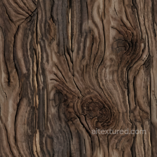 Dark Weathered Wood Planks Seamless Texture with Knots and Deep Grain seamless Wood PBR texture
