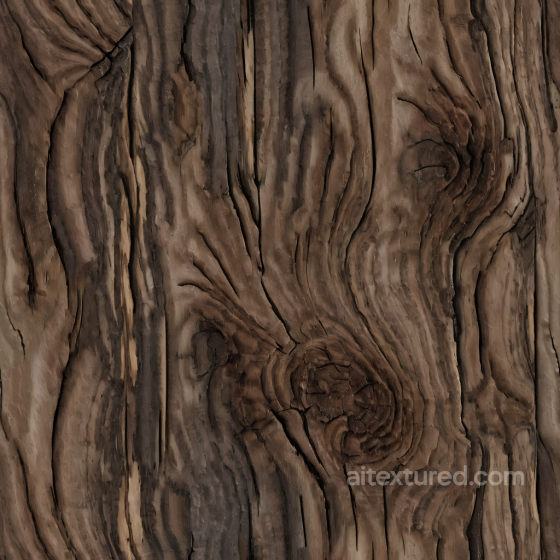 Dark Weathered Wood Planks Seamless Texture with Knots and Deep Grain Wood texture preview