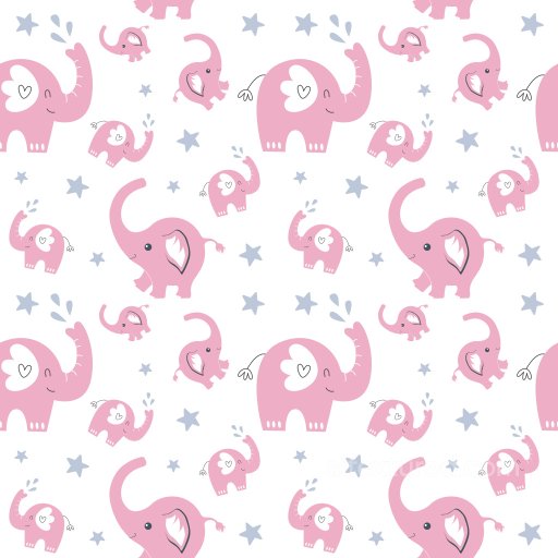 Pattern PBR Texture with Cute Pink Elephant Motifs and Playful Star Accents seamless Pattern Bundle PBR texture