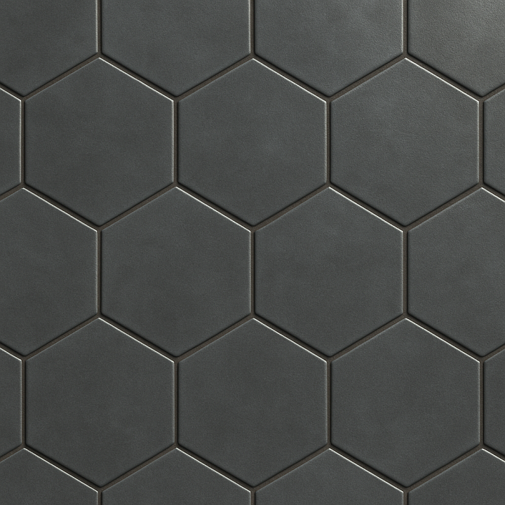 Hexagon Tiles Satin Glaze seamless PBR texture preview