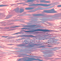 seamless Seamless 3D Water PBR Texture of Reflective Pink Sunset Ocean Surface with Soft Waves texture 8k free download PBR