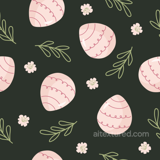 Of Soft Pink Christmas Ornaments With Floral Accents seamless All Christmas Digital paper PBR texture