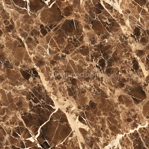 Preview — Seamless 3D Cracked Brown Marble PBR Texture with Intricate Veins and Holes
