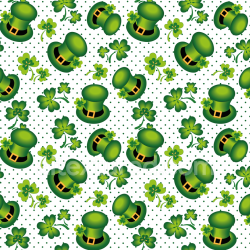 seamless Seamless 3D PBR Texture with St Patrick Green Top Hats and Shamrocks texture 8k free download PBR