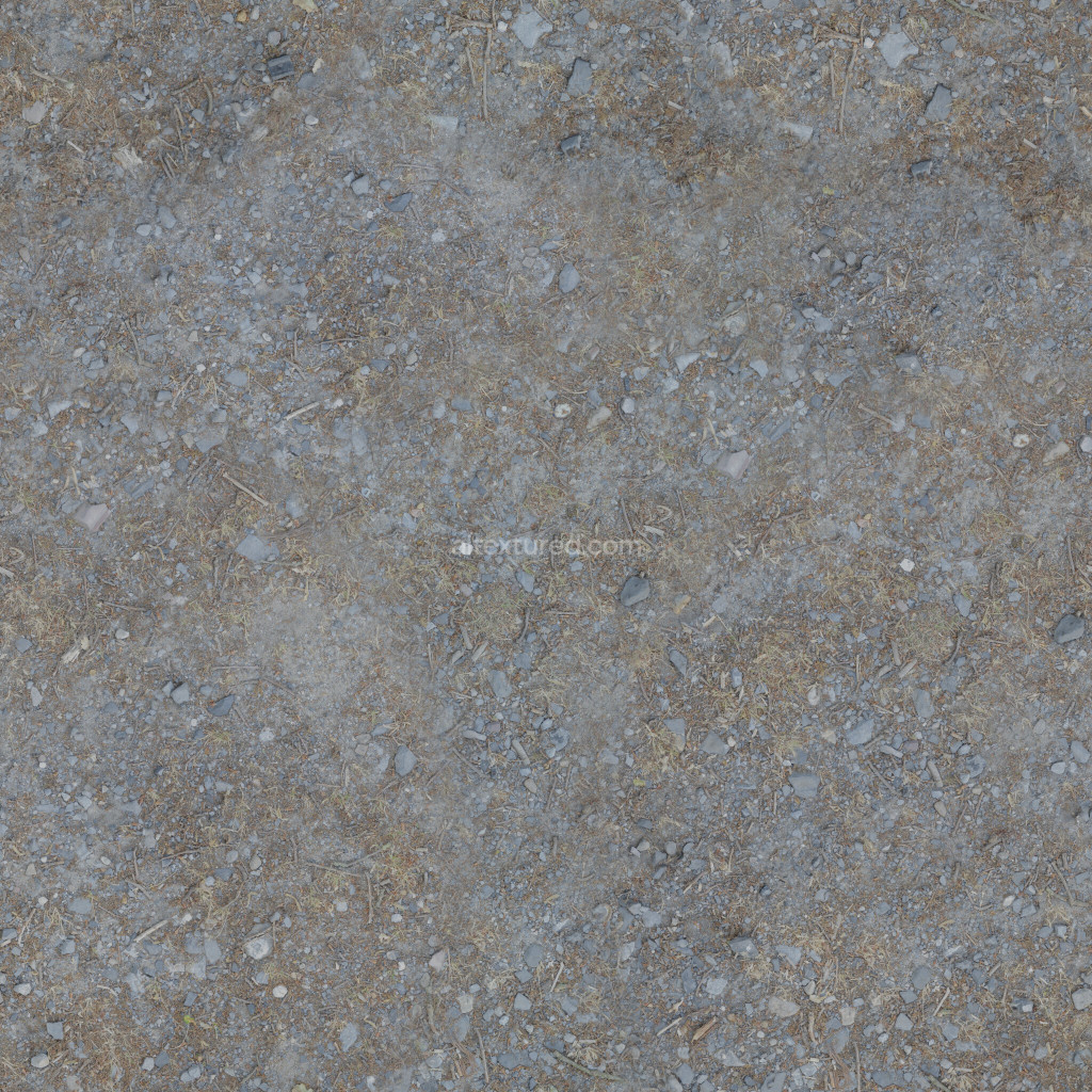 Seamless PBR ground texture showcasing rocky and earthy details