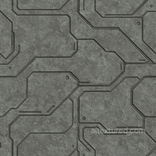 Rough Futuristic Panel Seamless Texture seamless Sci-fi PBR texture