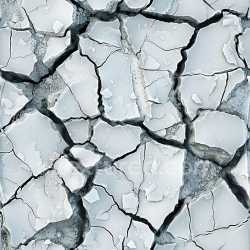 seamless Seamless 3D cracked white plaster PBR texture featuring deep fractures and chipped surfaces texture 8k free download PBR