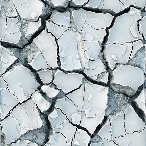 cracked white plaster PBR texture featuring deep fractures and chipped surfaces seamless Cracked & Holes PBR texture