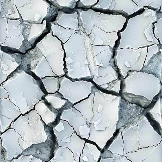 cracked white plaster PBR texture featuring deep fractures and chipped surfaces Cracked & Holes texture preview