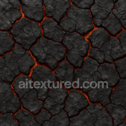 seamless Seamless 3d texture pbr 8k fire cracked earth with charred cracks and cinder dust texture 8k free download PBR