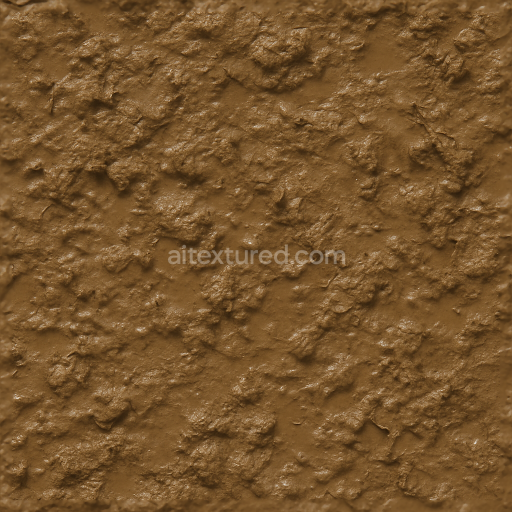 Seamless 3d texture pbr 8k wet mud surface with natural roughness