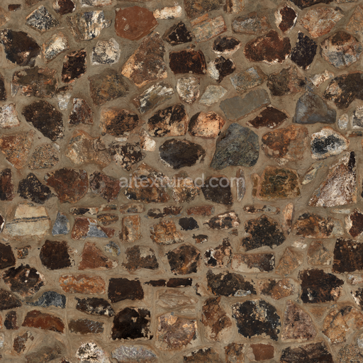 Rock Concrete Wall — Rough Rocks Rock Rocks Rock Concrete — PBR seamless 3D texture