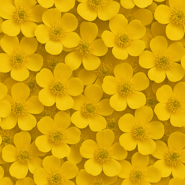 Buttercup Petals Flower Meadow Flower Petals Closeup Photorealistic seamless PBR texture preview
