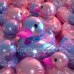 seamless Seamless 3D Inflated PBR Texture Featuring Glossy Pink and Blue Inflated Vinyl Rubber Ducks texture 8k free download PBR